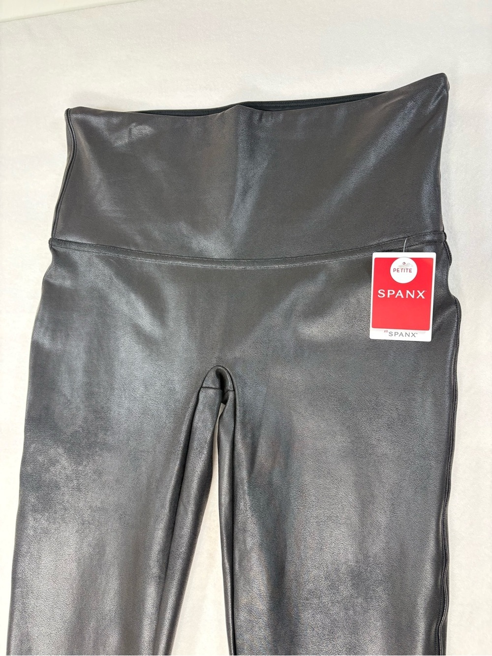 Spanx Faux Leather Leggings Black Size Petite XL Shaping Comfort New - Picture 2 of 10